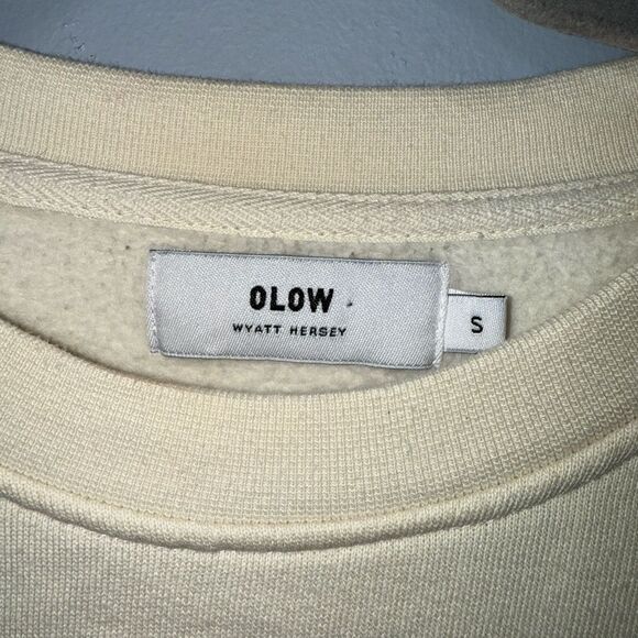 Olow Men’s Sweat Birdy Ivories 100% organic Cotton Sweatshirt  size Small EUC - Picture 5 of 9